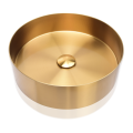 Неръждаема стомана ръчно изработена златна кръгла бар мивка