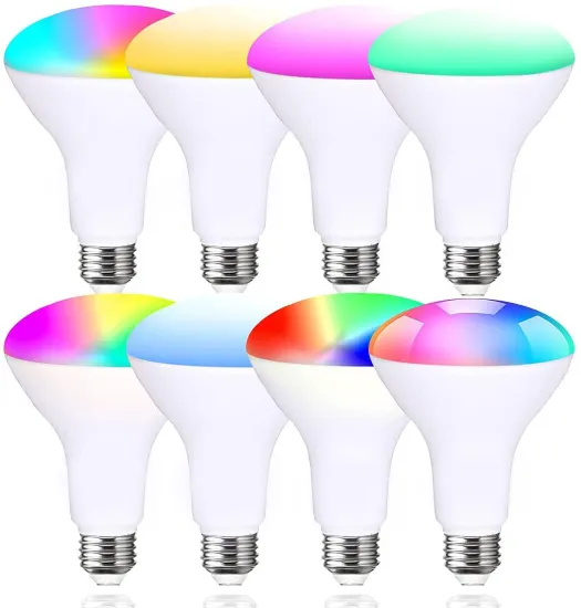 Smart LED Bulb with Wi-Fi, RGBWCW, and Voice Control - BR30 E26 E27 10W