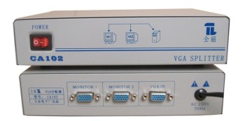 Bandwidth 180MHz 2port 1*2 VGA Splitter 1 in 2 out VGA Splitter