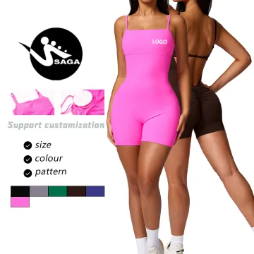 Women's Custom One Piece Yoga Bodysuit Jumpsuit Romper Leggings Set