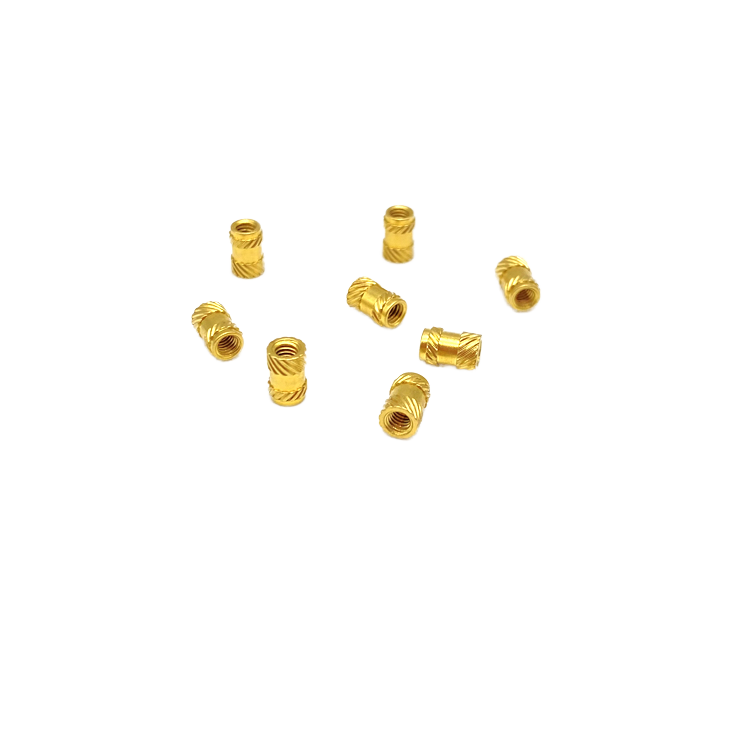 M2.5 Threaded Inserts Nuts for Wood Fasteners Types Brass Knurled Embedded Hole Copper Nut Passivated Hex Nut Mining Application