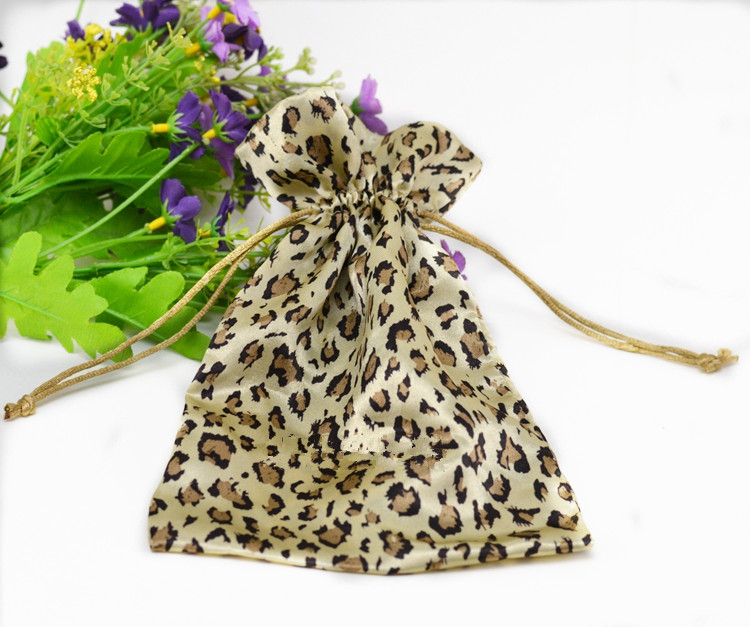 Leopard Print Satin Bag