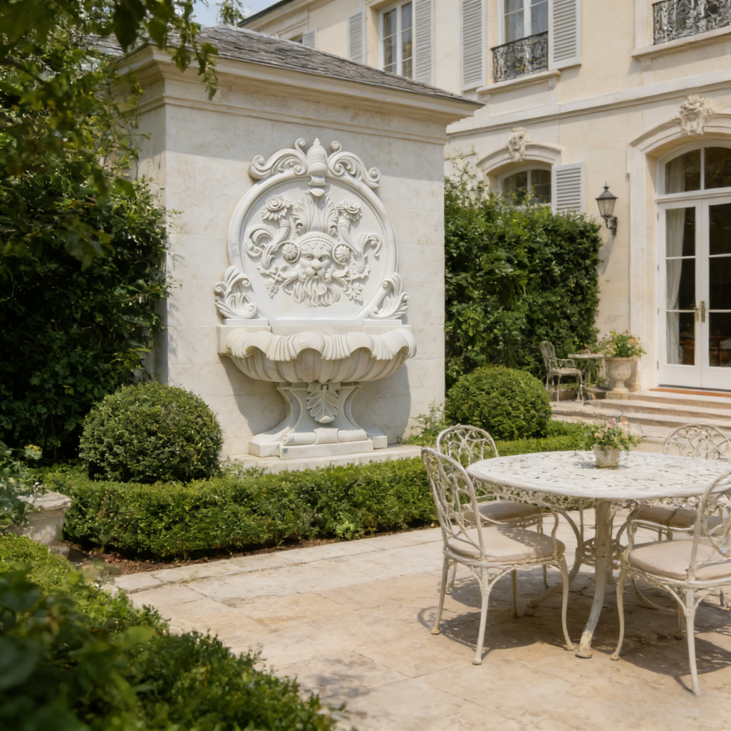 ornamental-marble-wall-fountain-installation