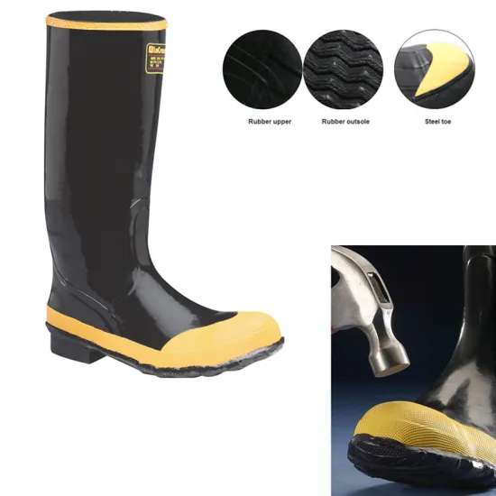 Mens safety gumboots waterproof rubber boots