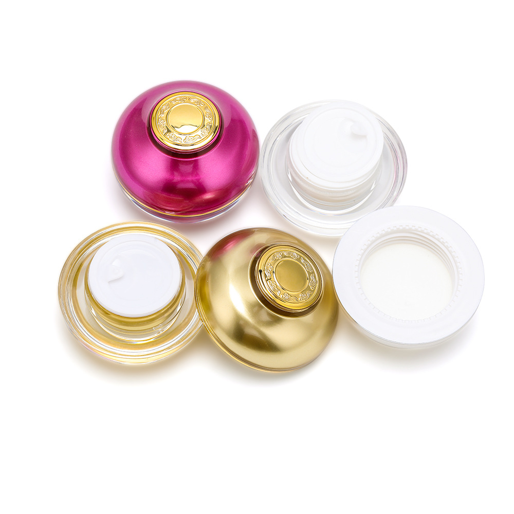 Professionele fabrikanten wit en rosegold 30 g 50g gezicht acryl plastic cosmetisch gezicht crème jar