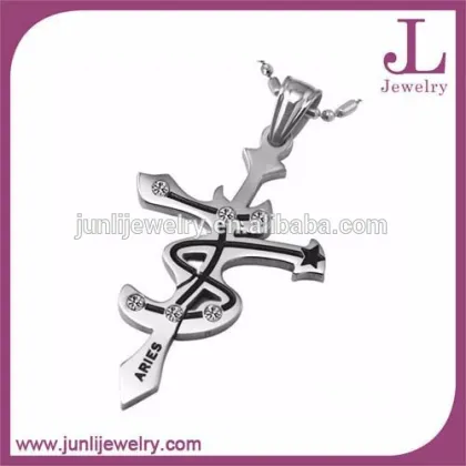 Junli Jewelry Fashion Stainless Steel Aquarius Pendant Fashion Cross Pendant