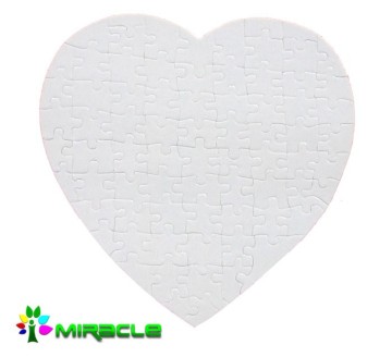 Heart shaped Jigsaw Cardboard Sublimation Paper Puzzle,sublimation puzzle