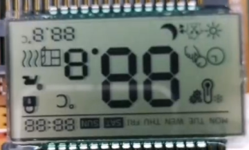 TN positive LCD Display clock and temperature