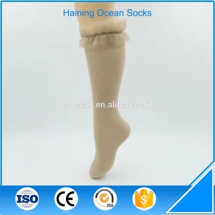 Hot sale fashion baby socks ruffle design hosiery short stockings