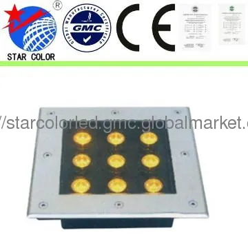 3,5,6,9w High Power led ground lights stainless stell