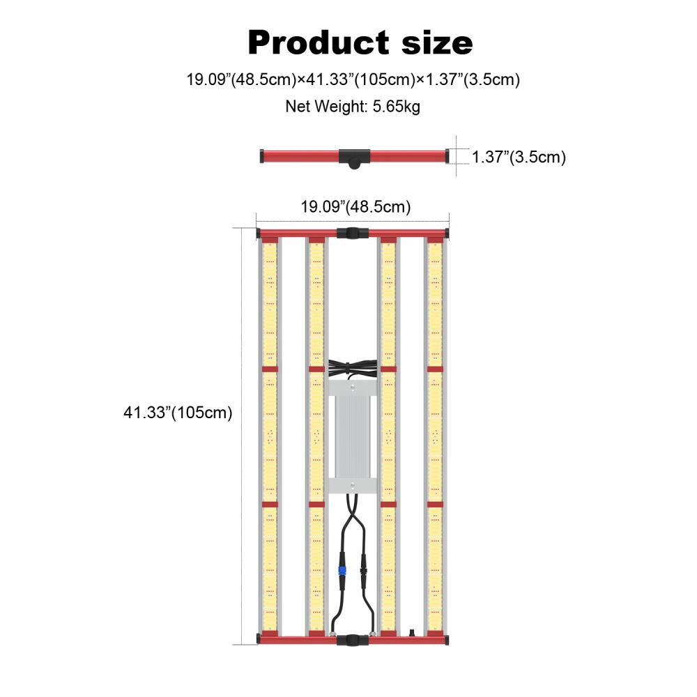 Estoque nos EUA CA EU Tailândia Aglex Full Spectrum Watt LED Luz de cultivo para plantas internas Cresça luz para estufa hidropônica