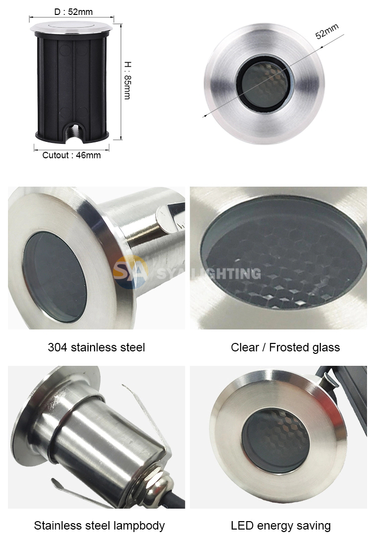 LED underwater lights with stainless steel housing