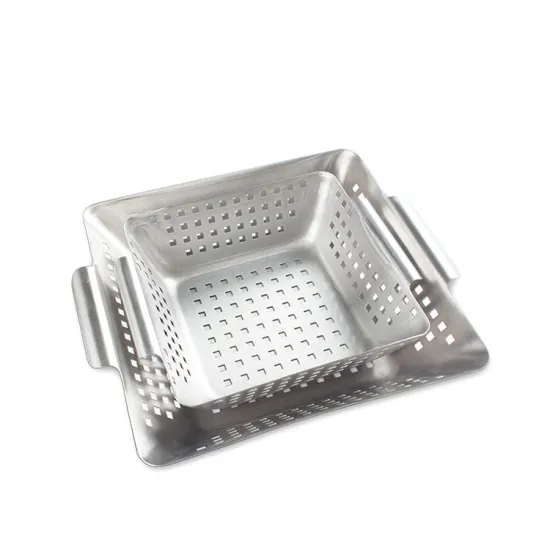 Good Quality BBQ Grilling Vegetable Wok Pans & Grill Baskets for Outdoor