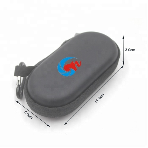 Oval EVA Protective Lens Storage Zipper Case Carabiner