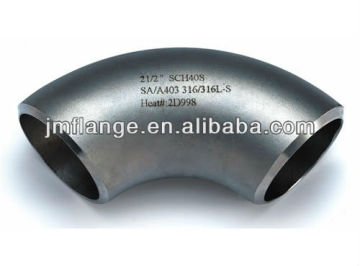 A403 WP304/316L stainless steel butt welded 90 elbow