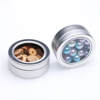 10g Empty Aluminum Jar with Transparent Lid - Round Nail Art Glitter Packaging Jar