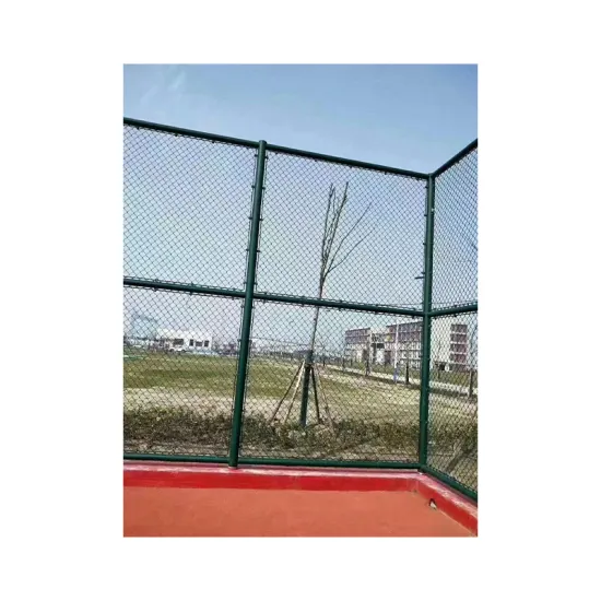 PVC Coated Green Metal Chain Link Mesh for Sports Facility Fencing