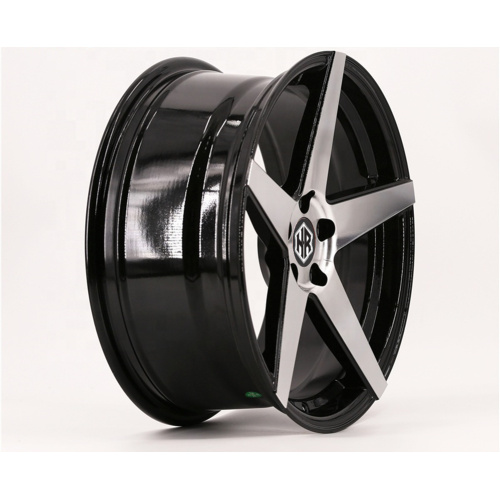 17" 18" 5 Spokes concave rim black machined