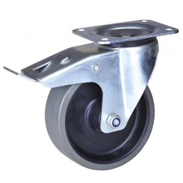 125mm swivel caster med lås