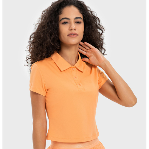 Lapel Equestrian Short-sleeved Women's