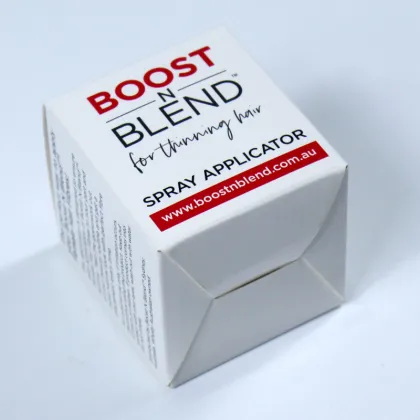 Custom Folding Paper Packaging Box for Fashion Hair Building Fibers Kit with Applicator Pump