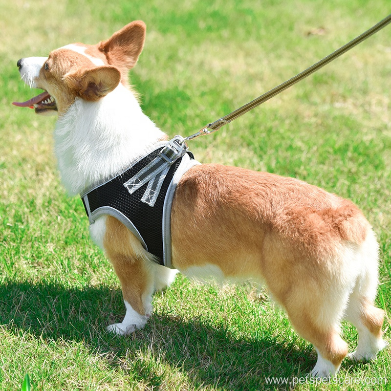 Dog Adjustable Harness Polyester Back Clip Dog Harness