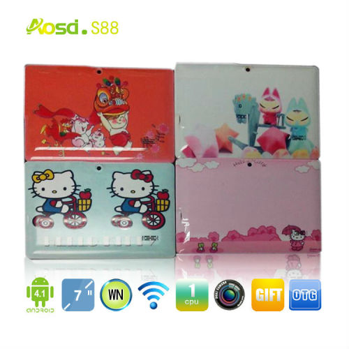 New Kids Tablet PC- data cable for tablet pc RK3026 Dual Core Dual Camera Hello Kitty Tablet PC
