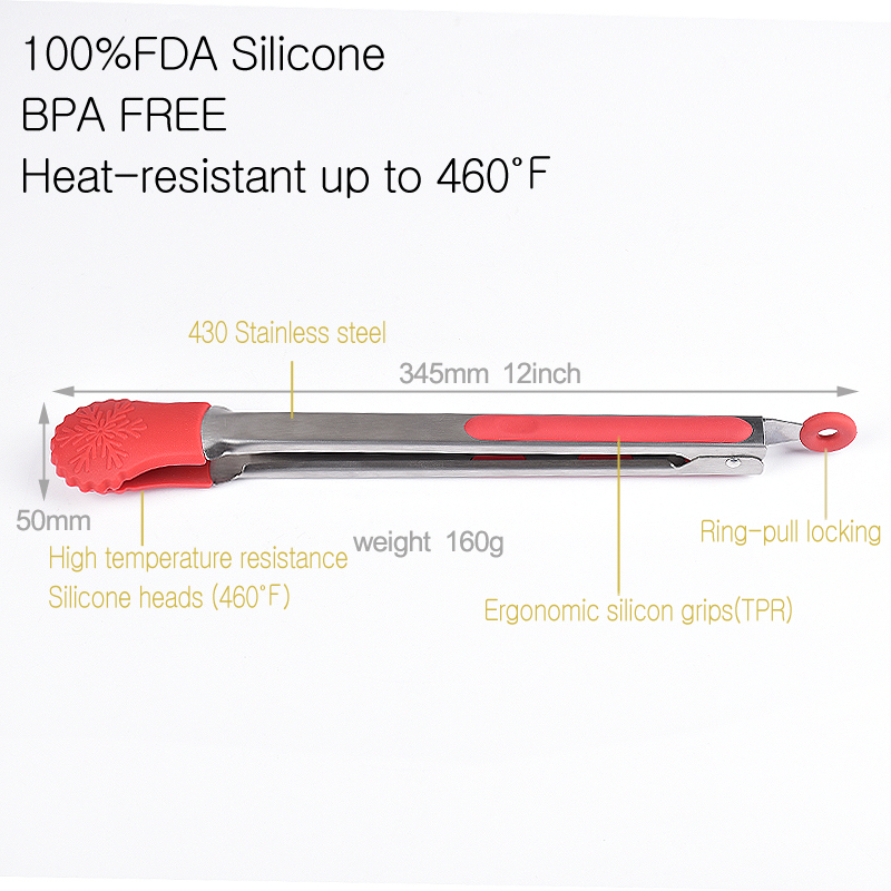 Christmas silicone tongs