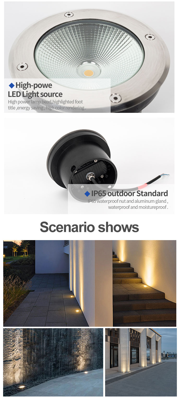 cob led inground light
