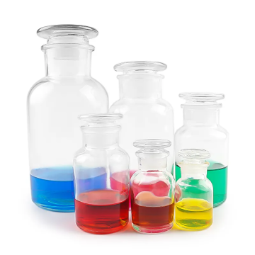 Wide Mouth 500ml Clear Reagent Glass Bottle