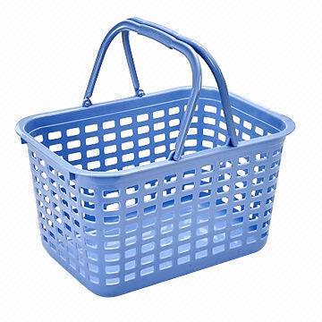 Plastic laundry basket with handle, made of PP, easy to be used and suitable for home use
