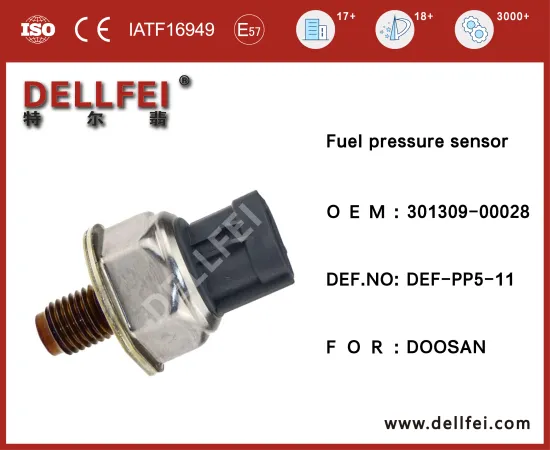 Car Fuel Rail Pressure Sensor 301309-00028 for DOOSAN