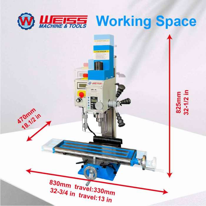 VM18L Variable Speed Milling Machine