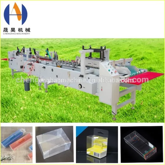 Chenghao Brand Widely Used Big Toy Box Folder Gluer Machine for Making PVC Box Packaging