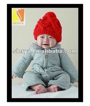 100%hand knit winter woolly baby baggy hat