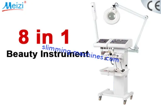8 In 1 Multifunction Beauty Equipment , Vacuum Galvanic Salon Facial Steamer