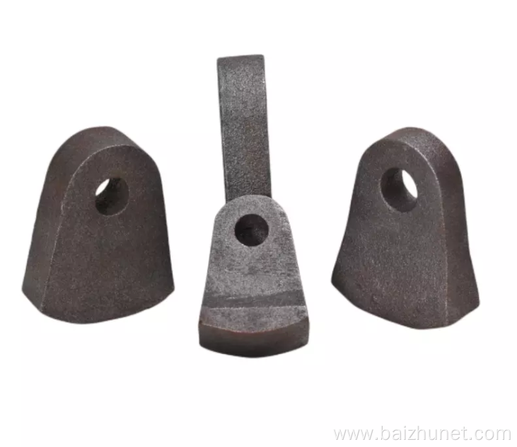 manganese steel mining machine part crusher hammer head