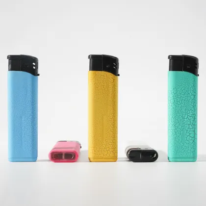 Soft Flame Cracked-Ice Pattern 5 Pack Lighters