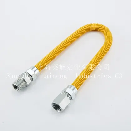 Yellow Flexible Gas Pipe Connector for Corrugated Gas Tubes and Gas Grills