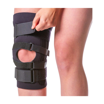 Adjustable Knee Brace with Compression Sleeve, Open Patella, and Straps for Basketball
