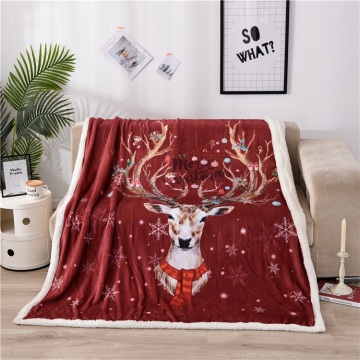 Custom Wholesale 100% Polyester Christmas Style Blankets: OEM Digital Printing Options with No Minimum Order Quantity