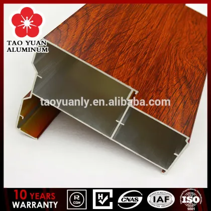 Hot sales of wood aluminum doors and windows profiles