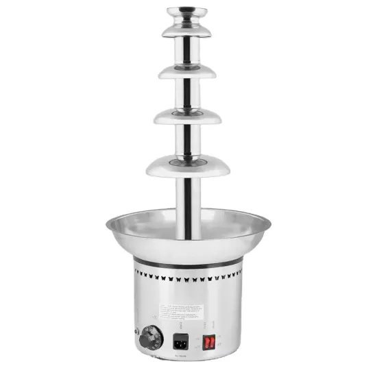 Electric 5-Tier Stainless Steel Chocolate Fountain Machine: Wholesale Pricing for 4, 5, 6, and 7 Layer Commercial Models