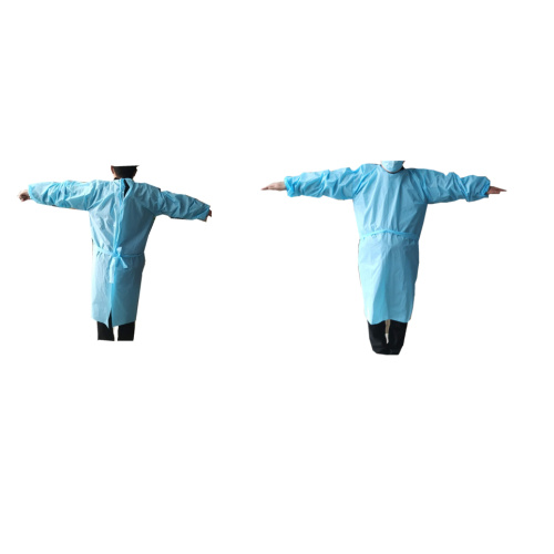 disposable cpe isolation gown  with back closed