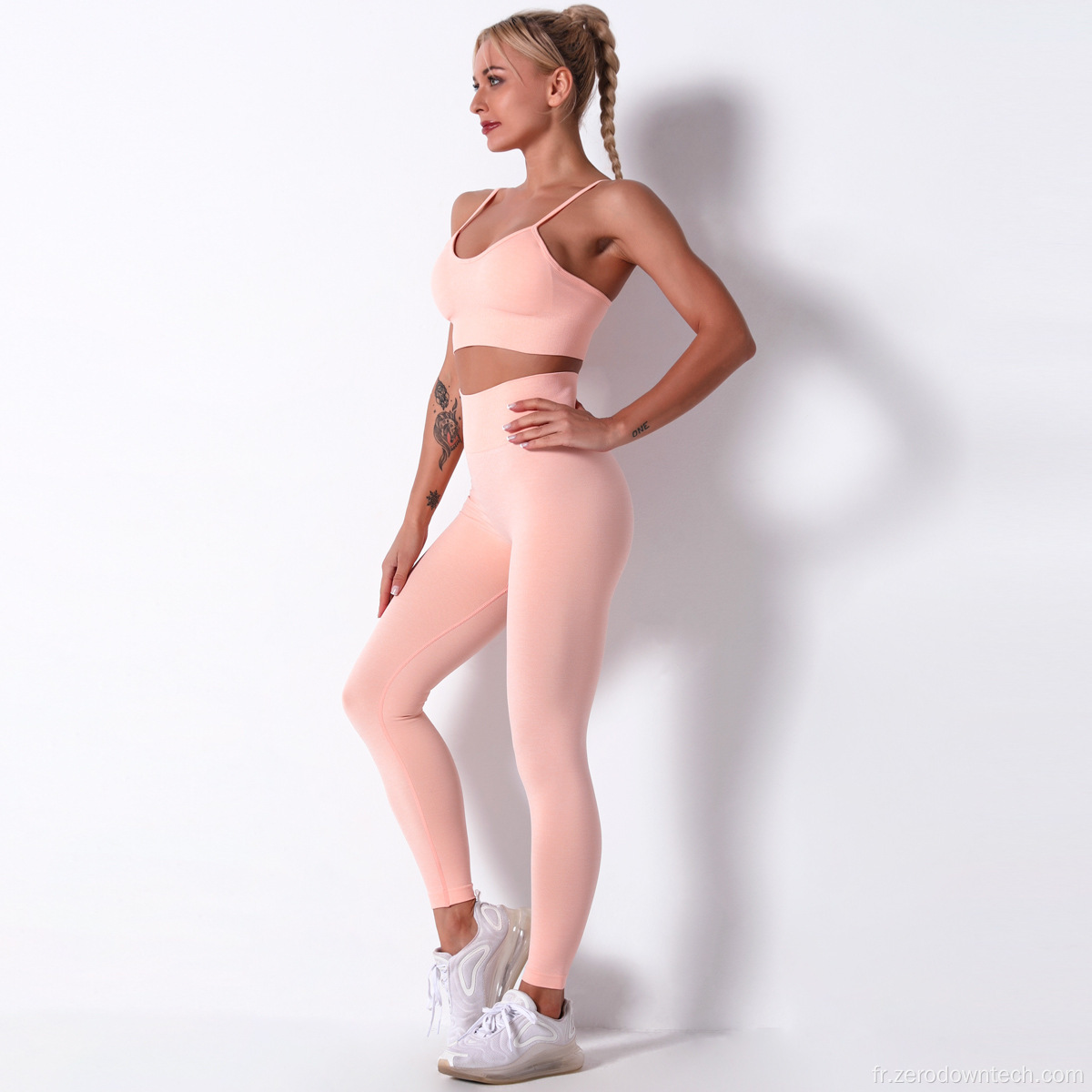 fitness running sports vêtements de yoga costume deux pièces