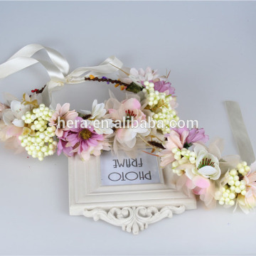 Bohemia style girls flower garland with flower wrist to sale 1204E