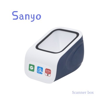 Desktop Barcode Scanner with Voice Prompts, Large QR Code Reading Window, USB Interface & 2D Barcode Compatibility for Market and Retail Use