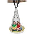 Himmelgebunden 39 -Zoll -Baumschwung -Saucer Swing gelb/blau