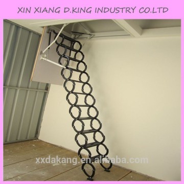 steel automatic electric telescopic loft ladders,hydraulic folding attic stairs