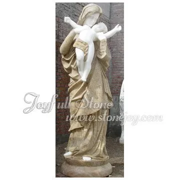 Marble Mother and Child Sculptures